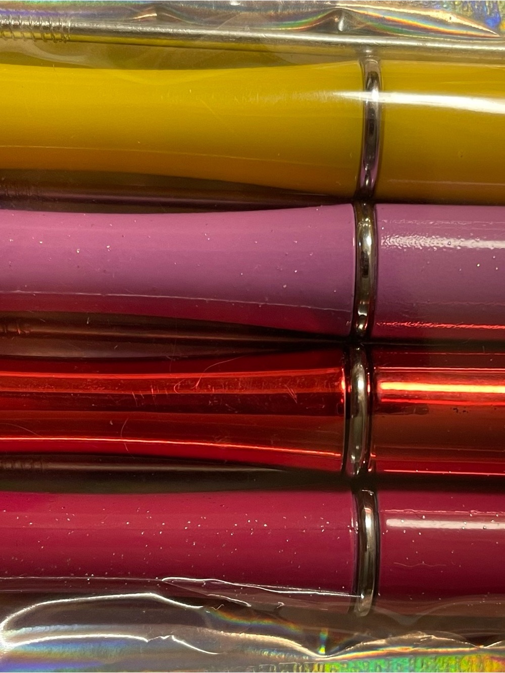 NEW 4-pack Beadable Pen Blanks | DIY Beaded Pens Yellow Purple Red Pink